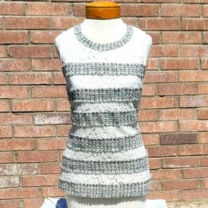 J Crew lace striped top